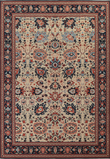 All-Over Floral Sultanabad Ziegler Turkish Rug 9x12