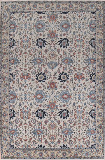 All-Over Floral Sultanabad Ziegler Turkish Rug 9x12