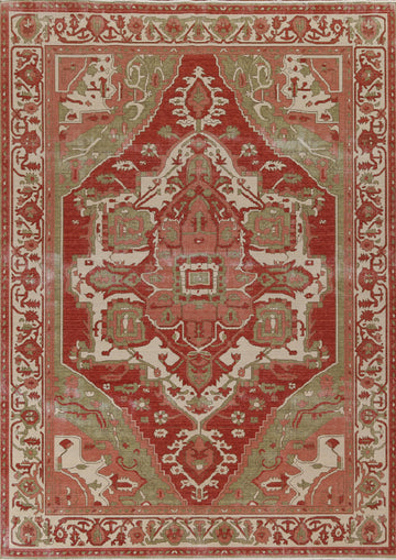 Floral Wool Heriz Serapi Turkish Rug 8x10