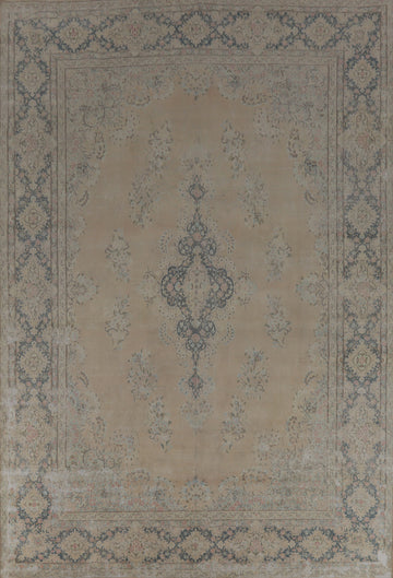 Distressed Kerman Handmade Persian Large Rug 10x14
