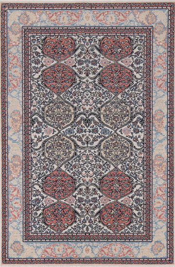 Floral Bakhtiari Turkish Wool Rug 4x6