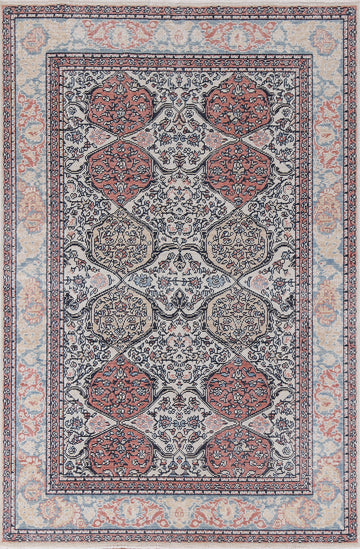Hand-Knotted Bakhtiari Turkish Wool Rug 4x6