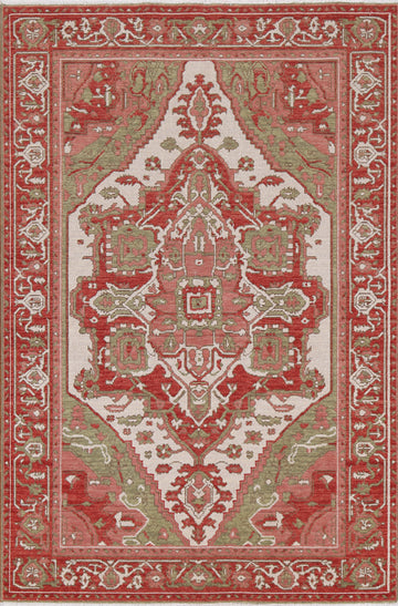 Geometric Heriz Serapi Turkish Wool Rug 4x6