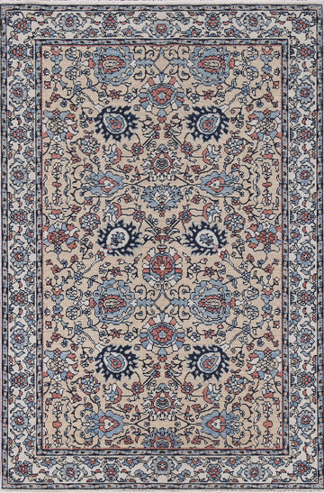 All-Over Sultanabad Ziegler Turkish Wool Rug 4x6