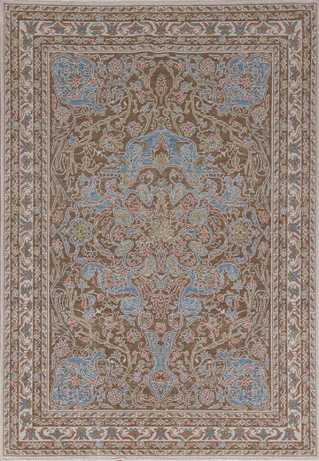 Geometric Wool Oushak Oriental Area Rug 5x7