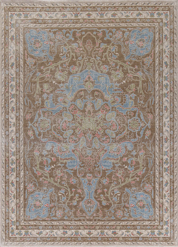 Geometric Oushak Wool Turkish Rug 8x10