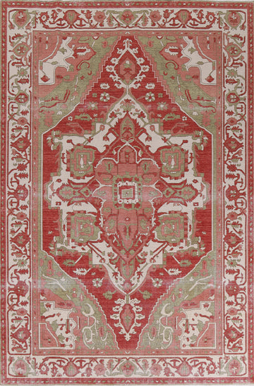 Geometric Heriz Serapi Oriental Area Rug 7x10