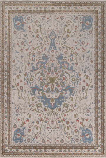 Geometric Oushak Turkish Area Rug Wool 9x12