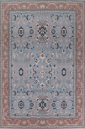 All-Over Floral Sultanabad Ziegler Turkish Wool Rug 9x12