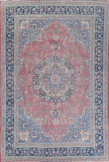 Floral Handmade Mashad Persian Area Rug 9x13