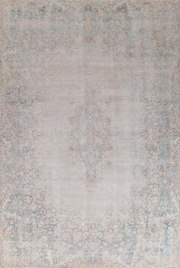 Antique Geometric Kerman Persian Area Rug 10x13