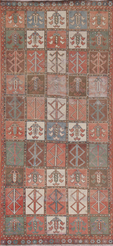 Geometric Bakhtiari Persian Runner Rug 4x9