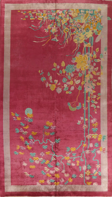 Vegetable Dye Handmade Wool Art Deco Large Area Rug 9x14