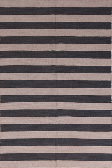 Striped Gabbeh Oriental Area Rug 5x8