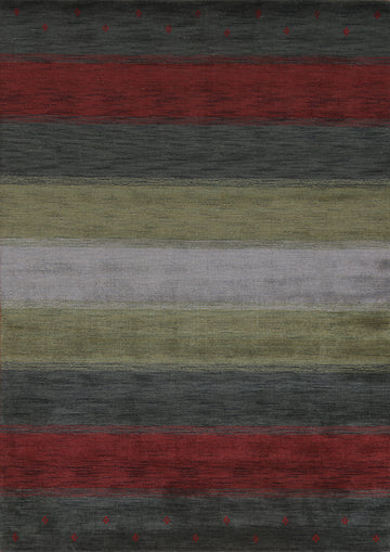 Striped Gabbeh Oriental Area Rug 6x8