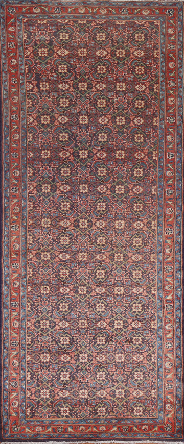 Geometric Mahal Persian Runner Rug 4x11