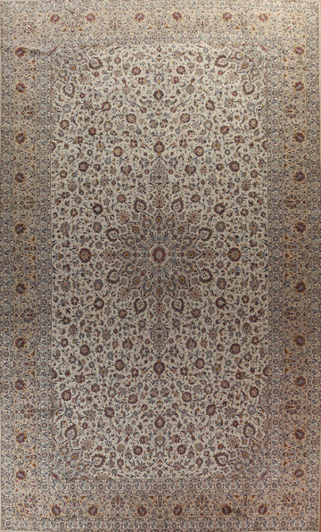 Vegetable Dye Kashan Large Persian Rug 13x19