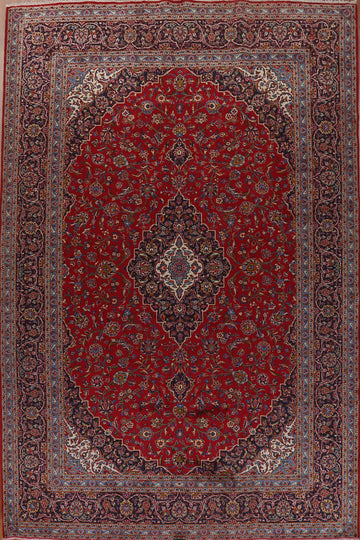Traditional Kashan Large Persian Rug 11x15
