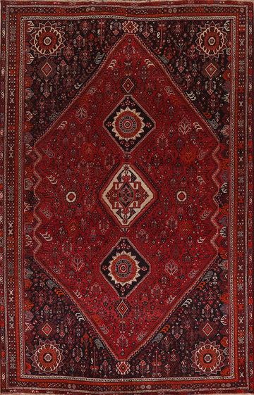 Vegetable Dye Kashkoli Shiraz Persian Area Rug 7x10