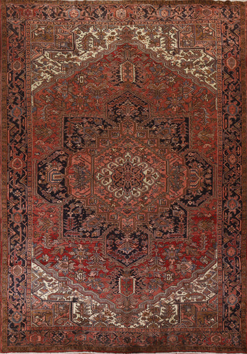 Geometric Heriz Persian Area Rug 10x13