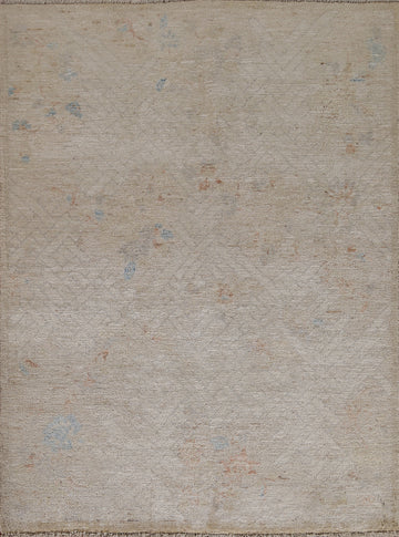 Geometric Art Deco Oriental Area Rug 4x5