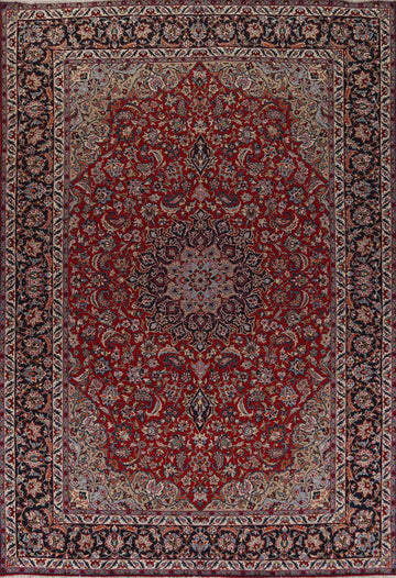 Vintage Red Wool Najafabad Persian Area Rug 10x13