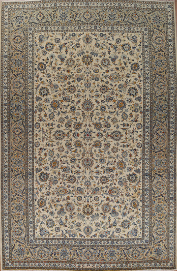 All-Over Floral Kashan Persian Area Rug 9x13