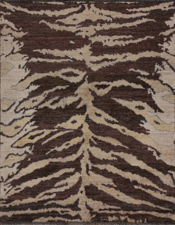 Vegetable Dye Abstract Oriental Area Rug 4x5