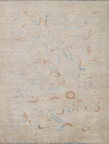 Vegetable Dye Oushak Turkish Area Rug 4x5
