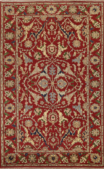 Red Wool Heriz Oriental Area Rug 6x9