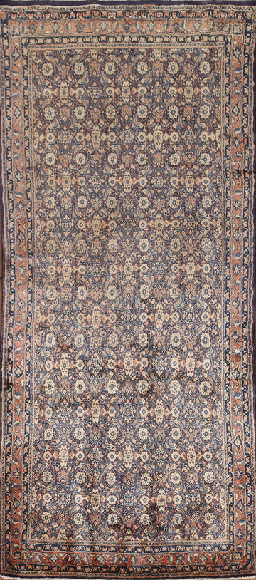 Geometric Mahal Persian Runner Rug 4x10