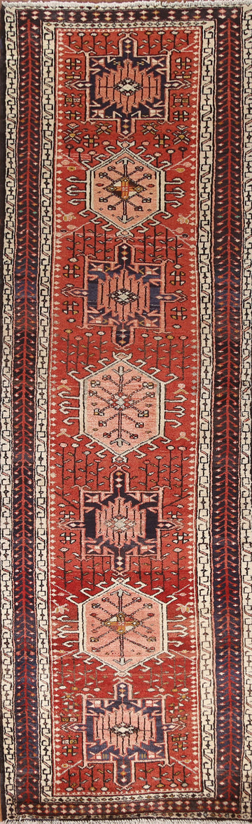 Wool Gharajeh Persian Runner Rug 3x10