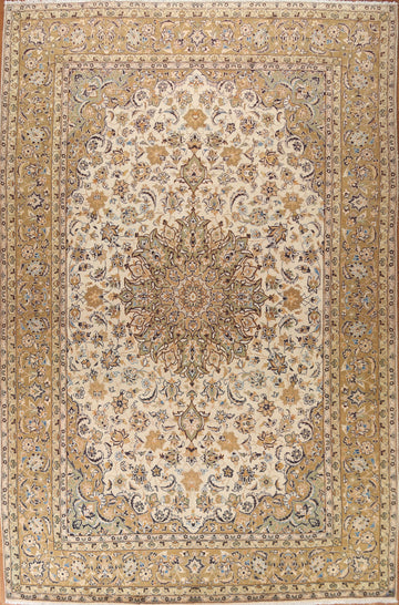 Floral Wool Kashan Persian Area Rug 10x13