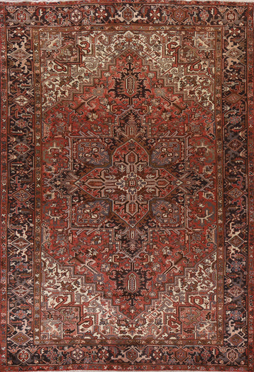 Geometric Heriz Persian Area Rug 8x11