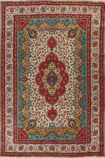 Vintage Tabriz Persian Area Rug 8x11