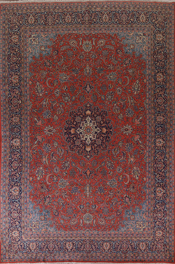 Vintage Floral Sarouk Persian Area Rug 10x13
