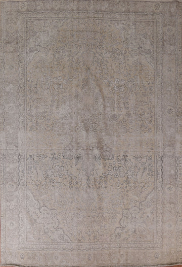 Muted Distressed Tabriz Persian Area Rug 10x13