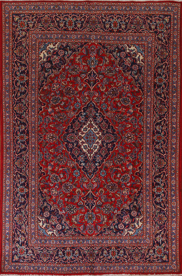 Traditional Mashad Persian Area Rug 6x10