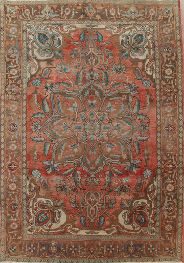Vintage Wool Heriz Persian Area Rug 8x11