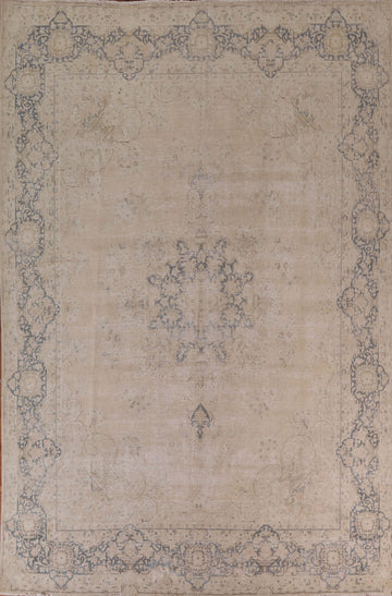 Distressed Kerman Persian Area Rug 10x13