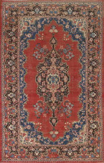 Vintage Kerman Persian Area Rug 7x10