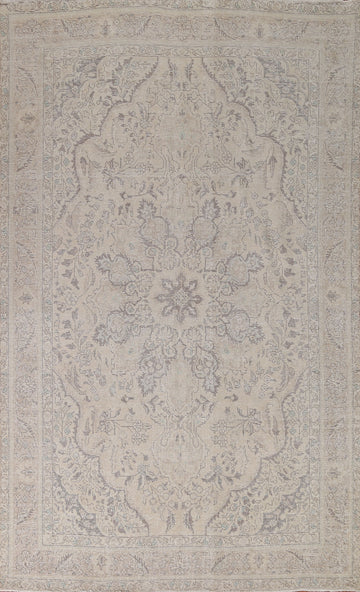 Muted Vintage Tabriz Persian Area Rug 6x10