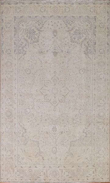Distressed Tabriz Persian Area Rug 7x10