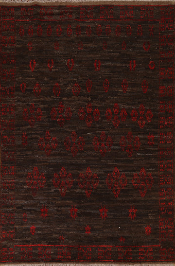 Dark brown Moroccan Area Rug 6x8
