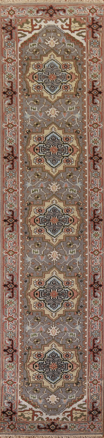 Geometric Heriz Serapi Oriental Runner Rug 3x12