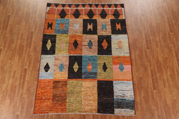 Multi-Colored Moroccan Wool Area Rug 7x10