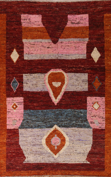 Handmade Moroccan Wool Area Rug 7x9