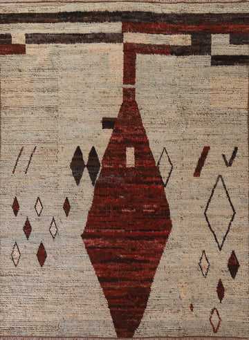 Geometric Moroccan Wool Area Rug 8x10