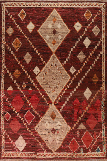 Geometric Moroccan Area Rug 9x12