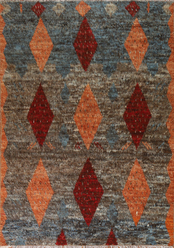 Geometric Moroccan Wool Area Rug 8x10